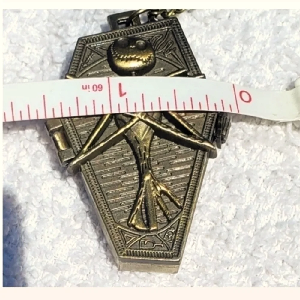 Bronze Jack Skellington Geometric Coffin Pocket/Pendant Watch
